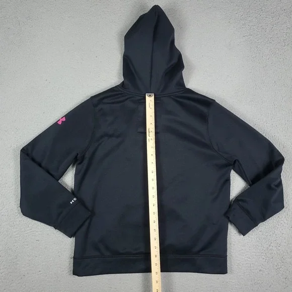 Under Armour Sweater Kids Large Black Pink Superman Hoodie Sweatshirt - Picture 8 of 12